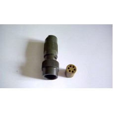 MILITARY CONNECTOR SOCKET 6 PIN FEMALE STRAIGHT OUTLET ASSY